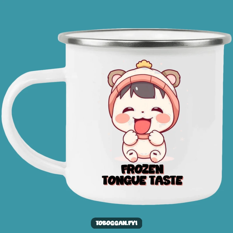 Funny Snow Catcher Camping Mug: Adventure Character's Outdoor Gift