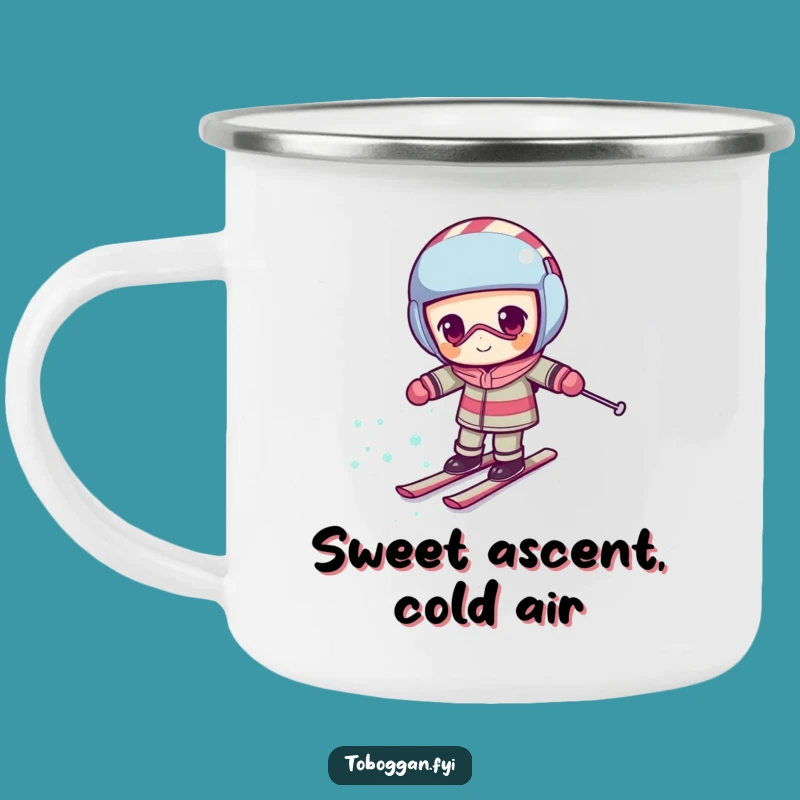 Funny Candy Cane Skiing Camping Mug - Outdoor Determination