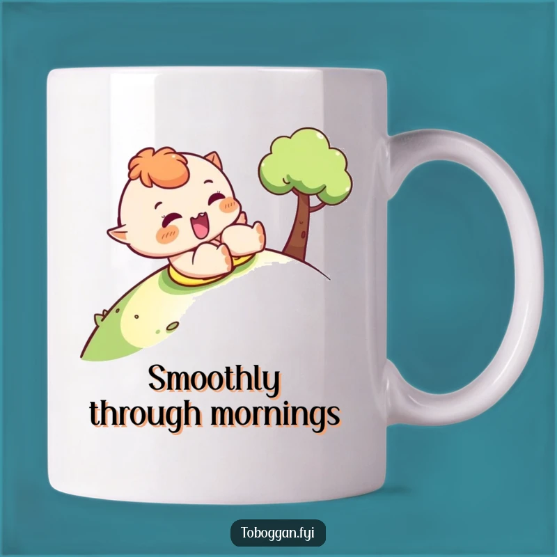 Funny Cheeky Wink Sledding Mug - Naughty Winter Fun Gift