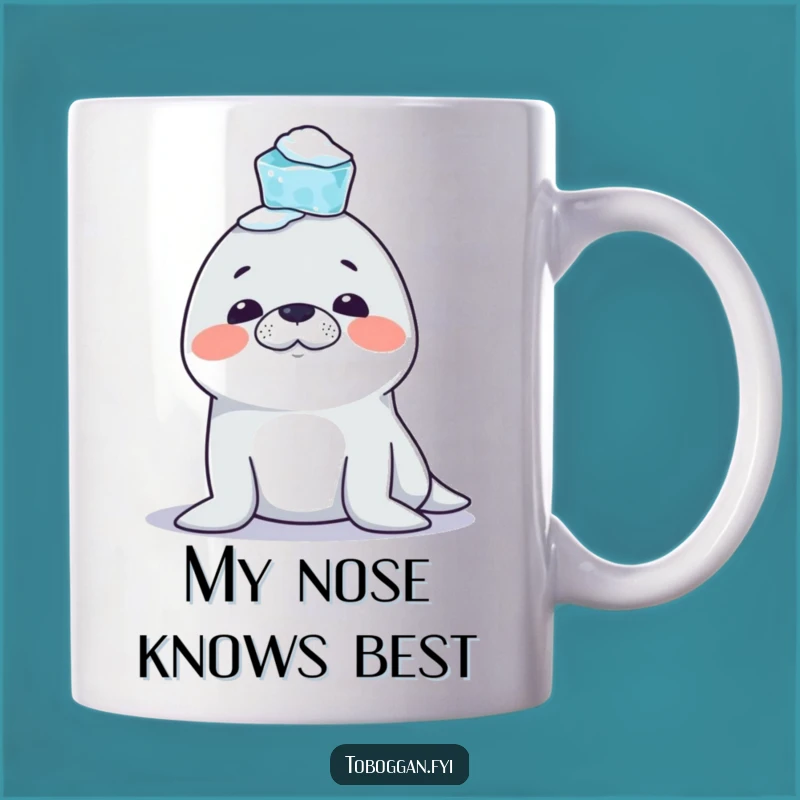 Funny Seal Icicle Balance Mug: Mischievous Arctic Antics Gift!
