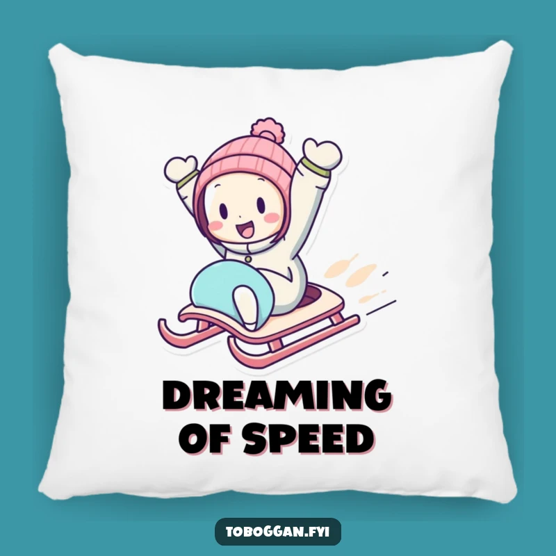 Funny Downhill Sledding Pillow: Cozy Comfort with Thrilling Vibes