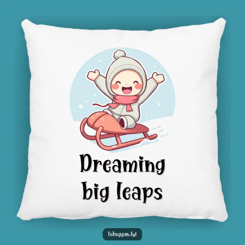 Funny Joyful Jump Pillow: Cozy Rosy Cheeked Character Comfort