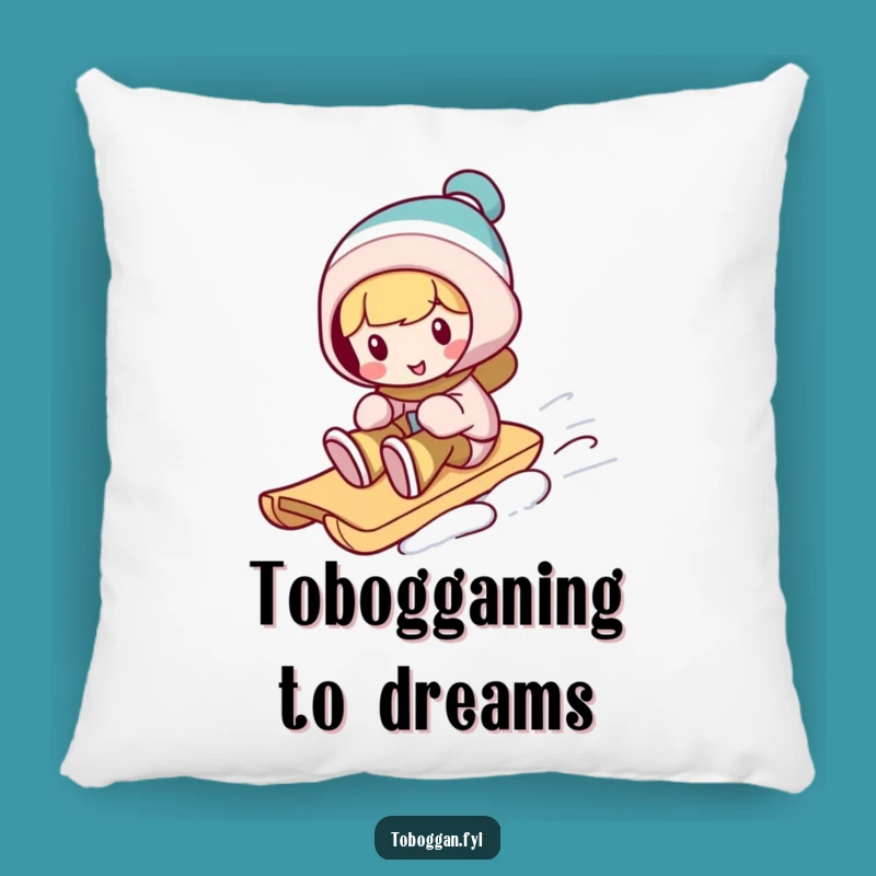 Cozy Toboggan Trickster Pillow: Funny Winter Character Accent