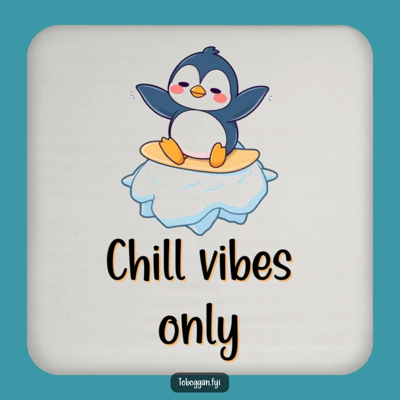 Funny Penguin Coaster: Protect Surfaces from Icy Mishaps!