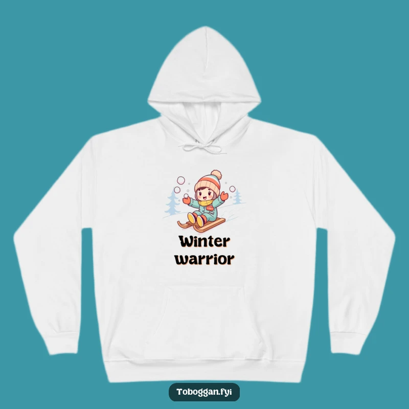 Cozy Funny Snowball Sledder Hoodie - Winter Warrior Comfort