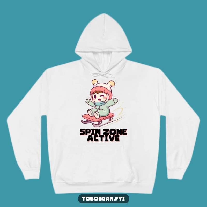 Cozy Funny Wild Toboggan Hoodie: Spin into Warmth and Fun