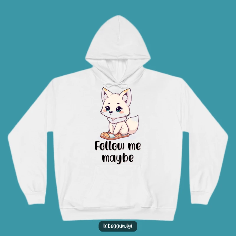 Cozy Funny Lost Fox Hoodie - Curious Arctic Companion Gift