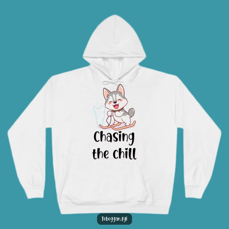 Funny Husky Ice Pull Hoodie: Warm & Hilarious Winter Dog Wear Gift