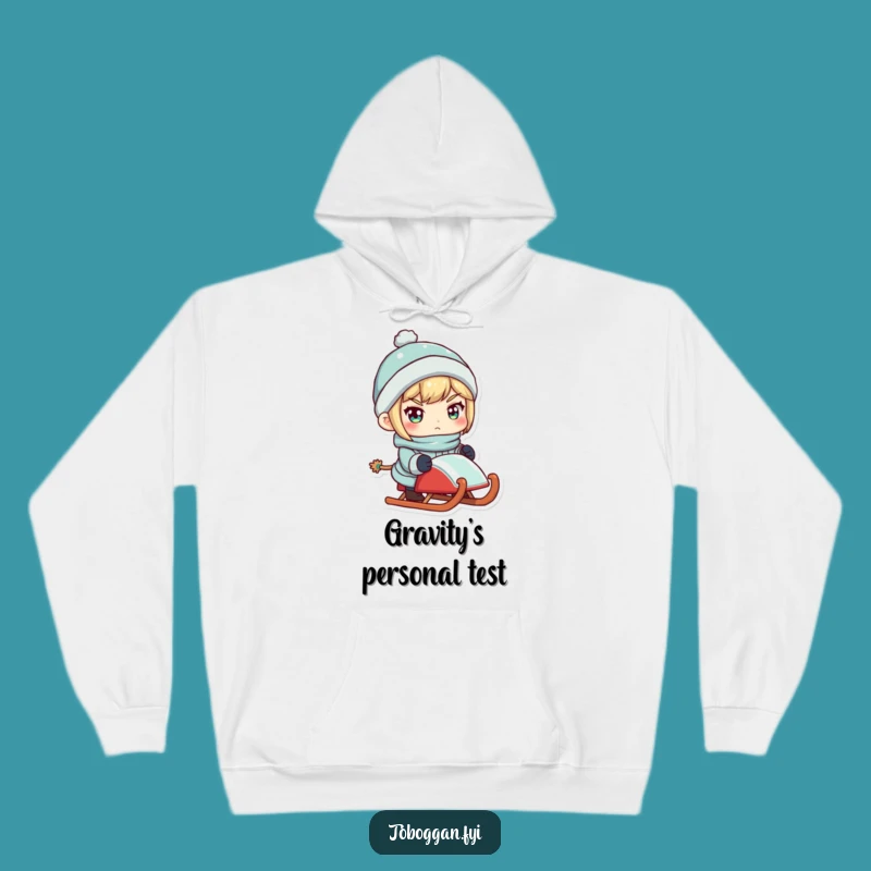 Funny Sled Master Hoodie: Cozy Determined Character Winter Gift