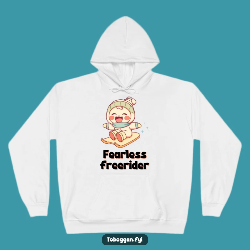 Funny Snow Slope Hoodie: Cozy Character Laughing Downhill, Ultimate Winter Comfort Gift