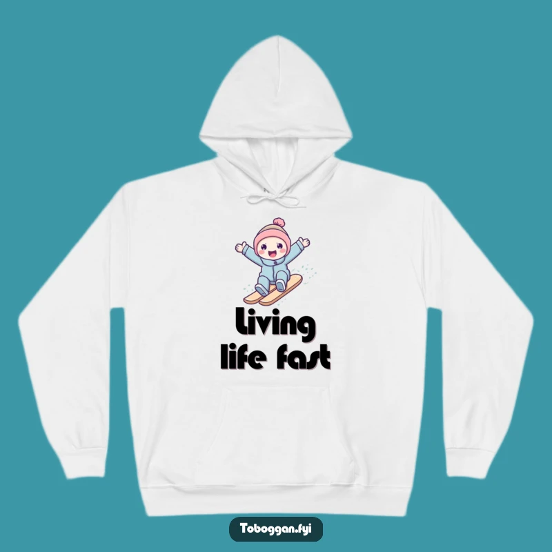 Funny Snowy Slope Surfer Hoodie: Cozy Up with Winter Excitement, Perfect Funny Gift
