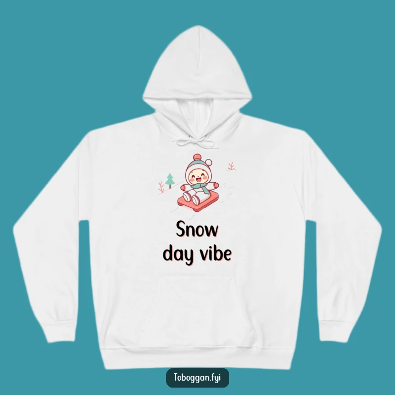 Funny Toboggan Hoodie: Cute Character Snow Comfort, Perfect Humorous Gift
