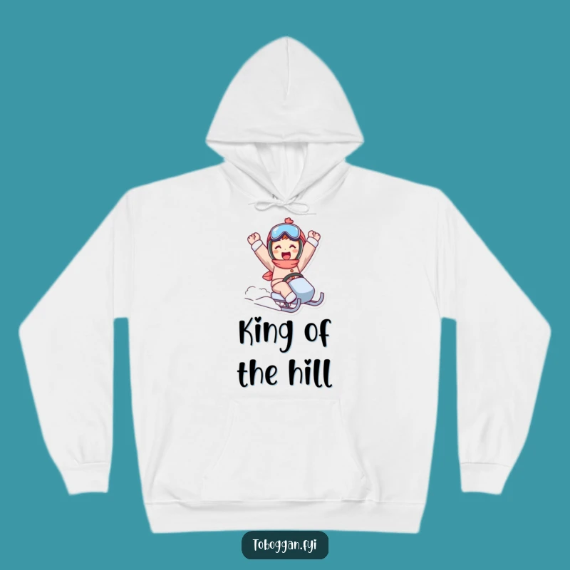 Funny Sled Ride Triumph Hoodie - Cozy Winter Celebration Wear Gift