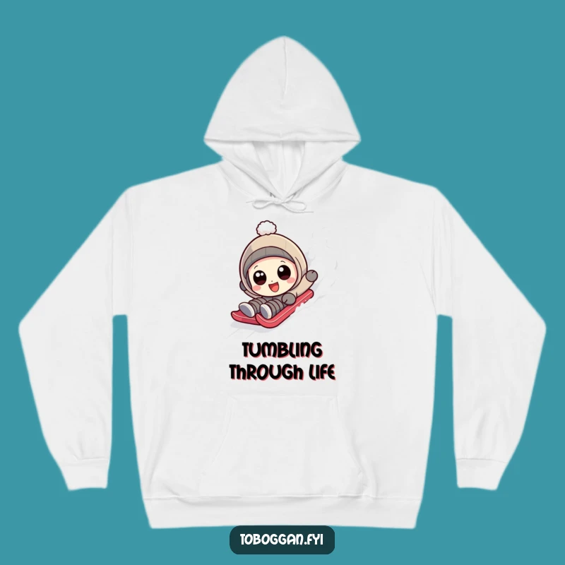 Cozy Funny Tumbing Sledder Hoodie - Hilarious Comfort