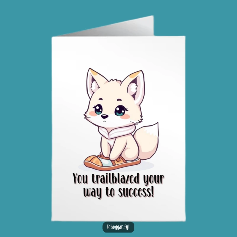 Free Printable Lost Fox Congrats Card: Funny Downloadable Discovery Greeting