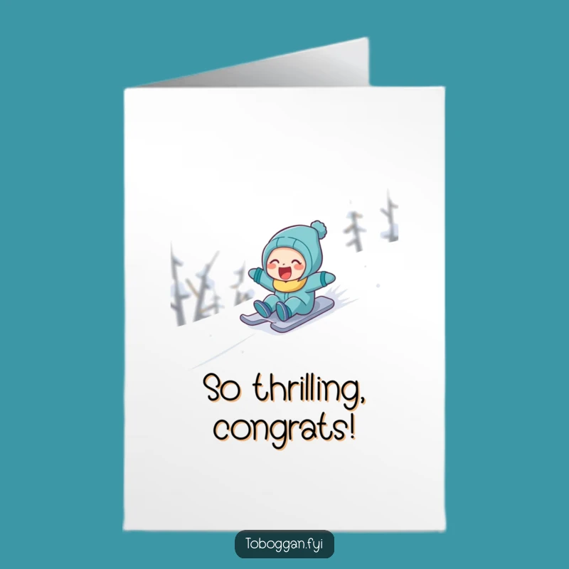Joyful Snow Slope Congrats Card: Free Printable for Giggles Galore