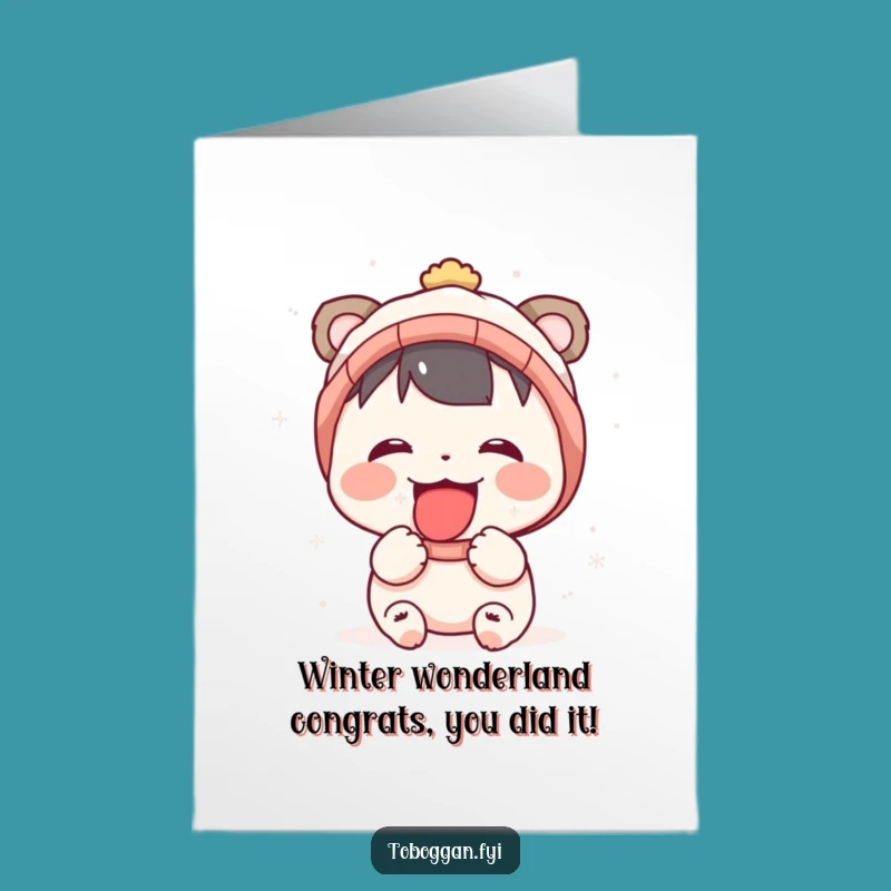 Free Printable Congrats Card: Whimsical Snowflake Catcher, Ideal Downloadable Humorous Surprise