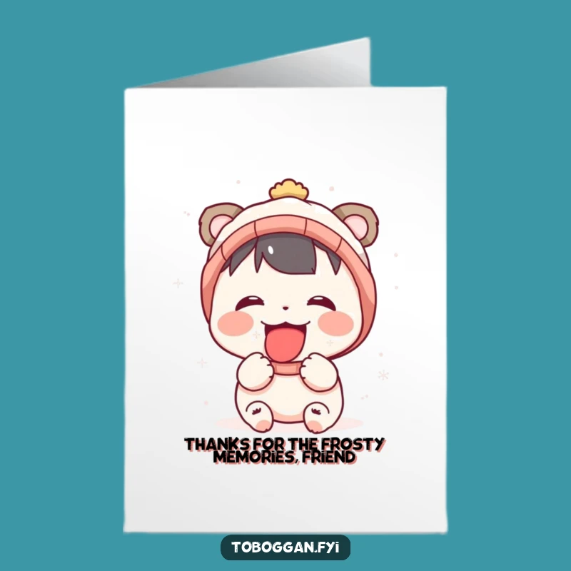 Free Printable Thank You Card: Adorable Snowflake Catcher, Heartfelt Downloadable Humorous Message