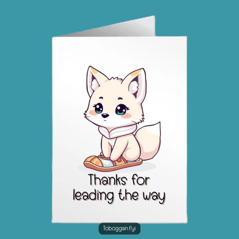 Free Printable Lost Fox Thank You Card: Funny Downloadable Unexpected Appreciation