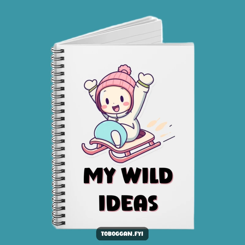 Funny Downhill Sledding Notebook: Record Adventures with Humor