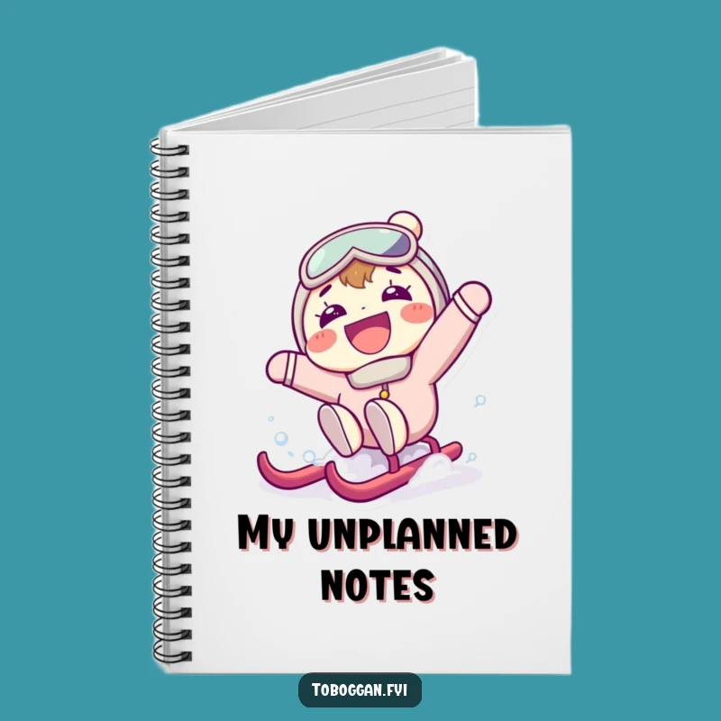 Funny Sledding Surprise Notebook: Jot Down Laughs with This Character