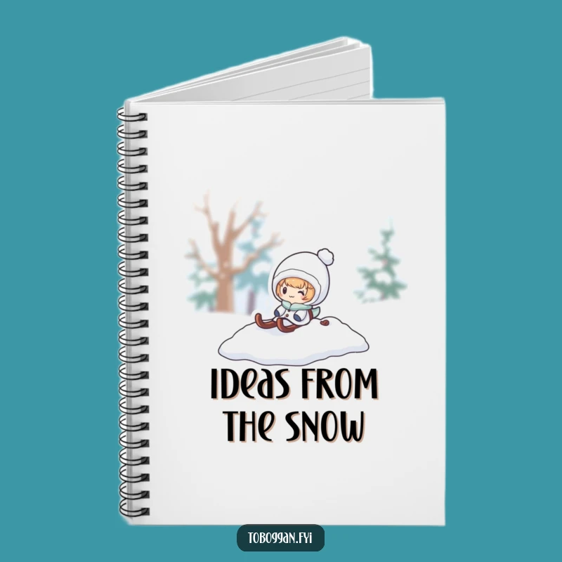 Funny Snow Sled Surprise Notebook: Winter Character Journal