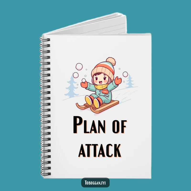 Funny Snowball Sledder Notebook - Journal Your Winter Battles