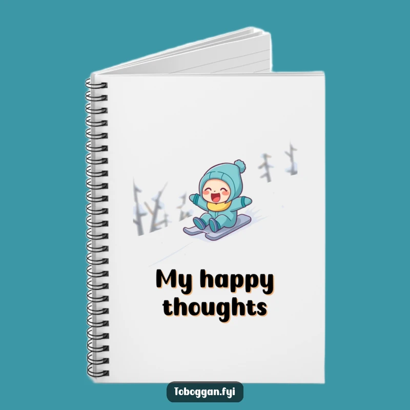 Funny Laughing Snow Sledder Notebook: Jot Down Joyful Winter Ideas!