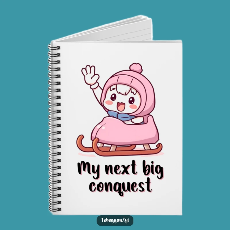 Funny Triumphant Sledder Notebook: Capture Your Victories & Ideas
