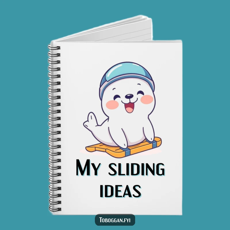 Funny Seal Slide Notebook - Delighted Arctic Journal Gift