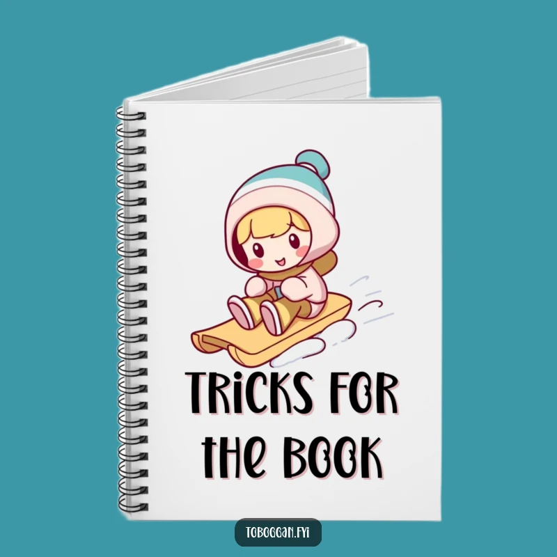 Funny Toboggan Trickster Notebook: Silly Winter Character Journal