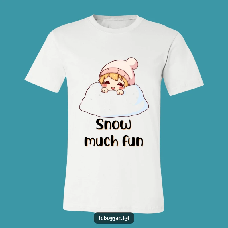 Funny Snowdrift Giggle T-Shirt: Wearable Winter Whimsy and Laughter