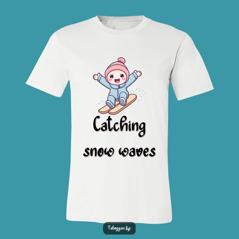 Funny Snowy Slope Surfer T-Shirt: Wear Your Winter Spirit, Great Funny Gift