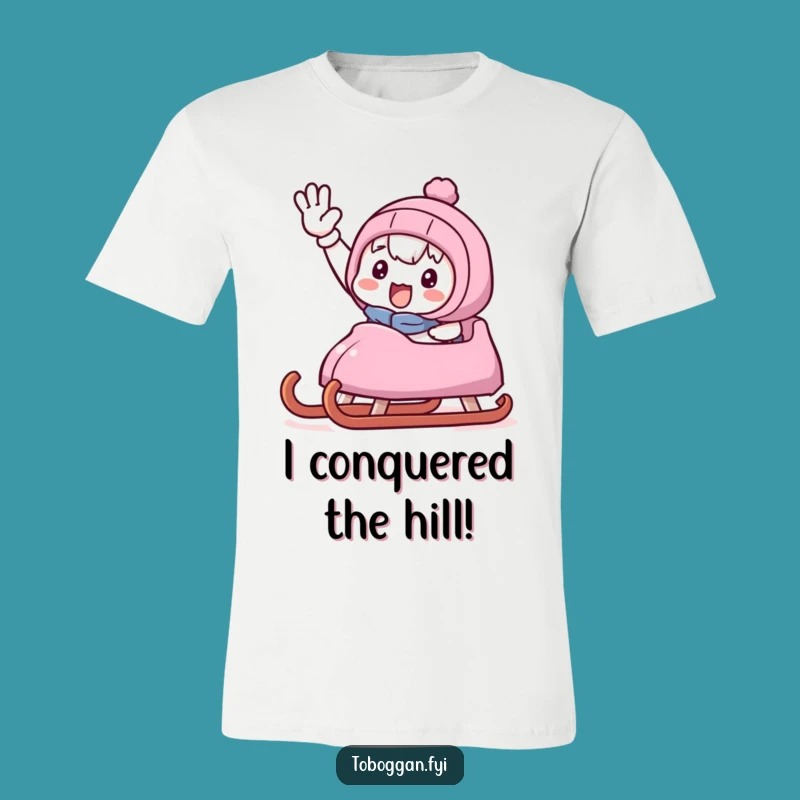 Funny Triumphant Sledder T-Shirt: Wear Your Joyful Victories