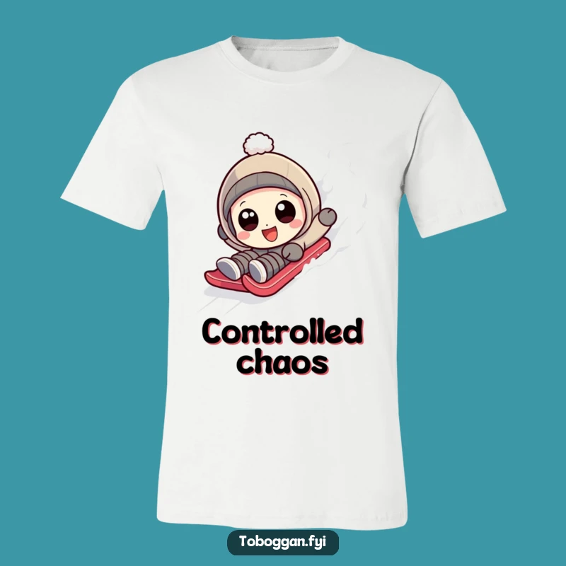 Funny Tumbing Sledder T-Shirt - Hilarious Happy Eyes Tee