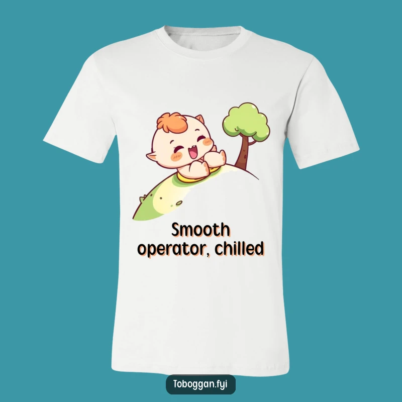 Funny Cheeky Wink Sledding T-Shirt - Playful Winter Apparel Gift