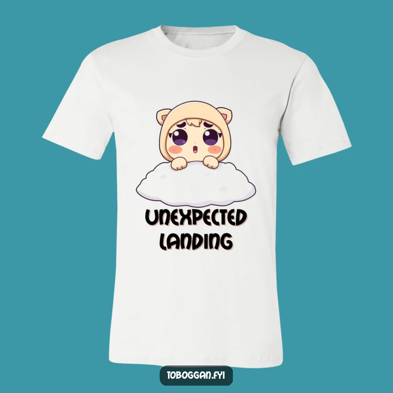 Funny Snow Surprise T-Shirt: Surprised Character's Soft Fall - Awesome Funny Gift!
