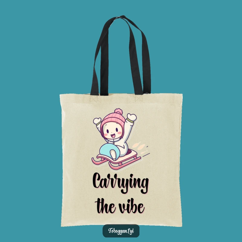 Funny Downhill Sledding Tote Bag: Carry Your Adventurous Spirit