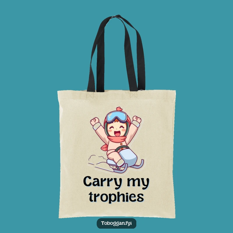 Funny Sled Ride Triumph Tote Bag - Carry Your Wins Accessory Gift