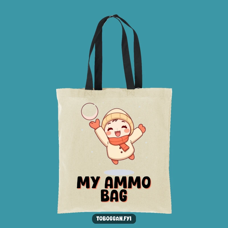 Funny Snowball Thrower Tote Bag: Carry Your Winter Fun Everywhere!
