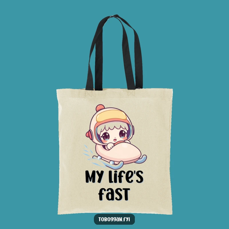 Funny Surprised Sledder Tote Bag - Carry Your Laughs & Essentials!