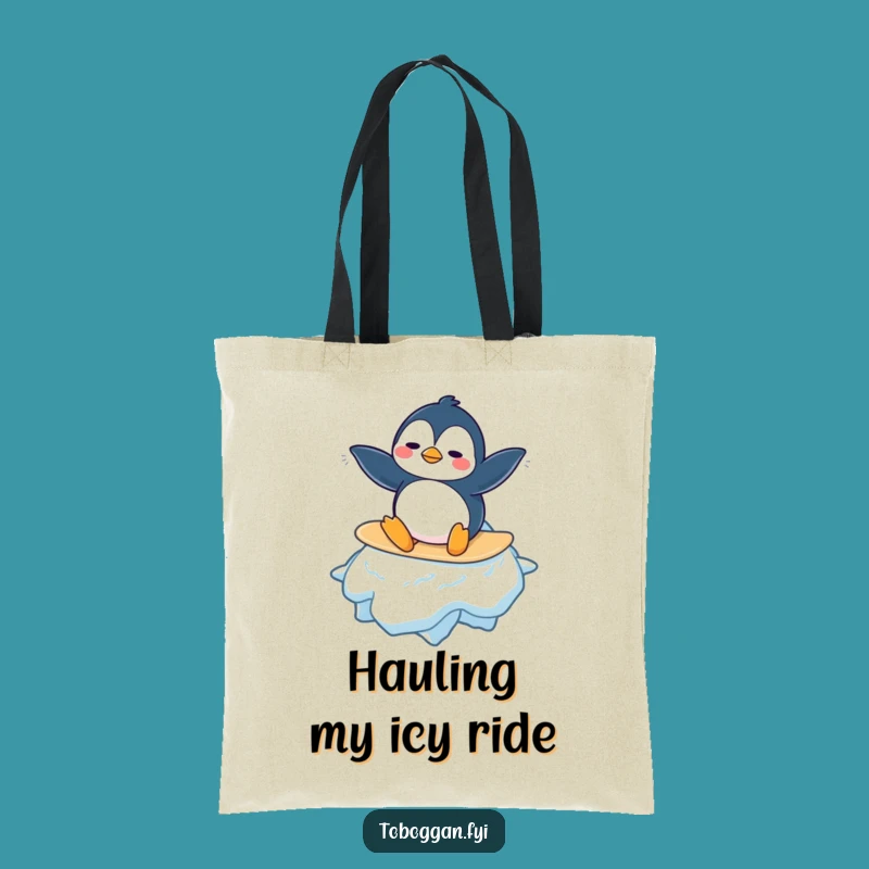 Funny Penguin Tote Bag: Carry Your Cold-Weather Comedy!