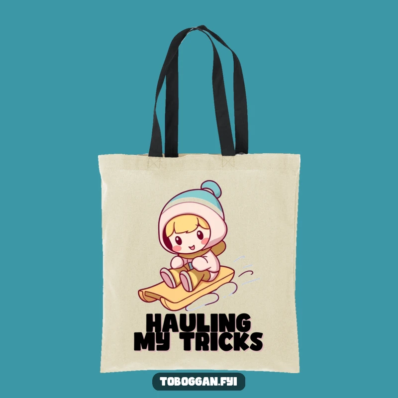 Funny Toboggan Trickster Tote Bag: Silly Winter Character for Errands